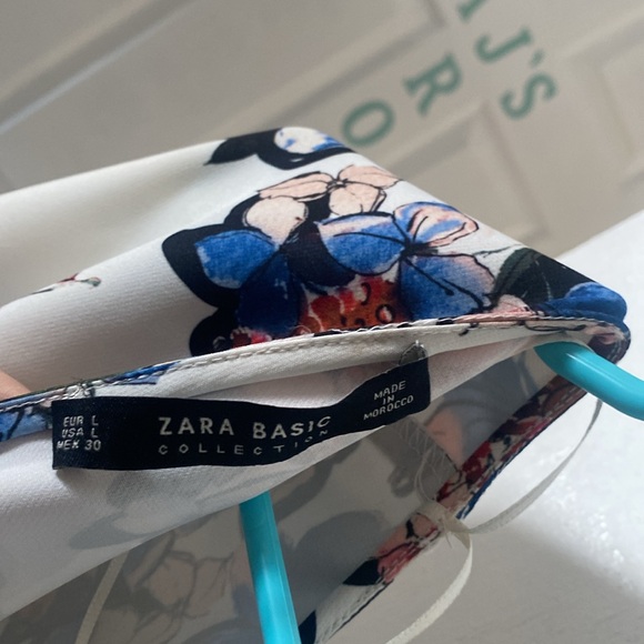 zara floral white button up - Picture 2 of 3